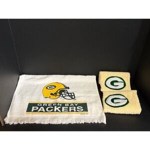 VTG Green Bay Packers 3Pc Towel Set Rally + Hand Towels USA NFL Football 90s Y2K